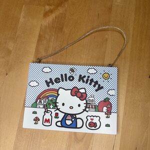 Sanrio Hello Kitty Wall Decor with Red and Blue Accents